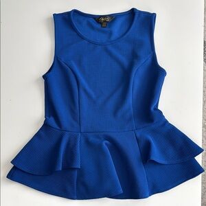 Thalia Sodi Vibrant Blue Peplum Blouse